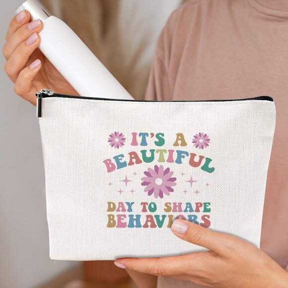 To Shape Behaviors Makeup Bag Behavior Therapist ABA Gifts Behavior Analysis Beh - Picture 2 of 6